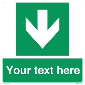 Safe condition Custom arrow down sign